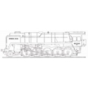 Picture of Standard Class 2-10-0 BR Locomotive: Evening Star (Plan)