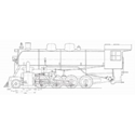 Picture of Canadian Type 2-8-0 Locomotive & Tender (Plan)