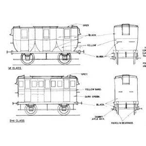 Picture of Coaches for the Crampton Locomotive (Plan)