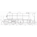 Picture of GNR V Class 4-4-0 Steam Locomotive: Eagle (Plan)