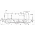 Picture of LMS Fowler Class 3F 0-6-0T Locomotive: Jinty (Plan)