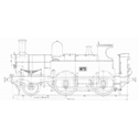 Picture of GWR 2-4-0 Tank Locomotive: Metro (Plan)