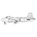 Picture of Hunting Percival Jet Provost II Line Drawing 2661