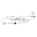Picture of Saab J29 Line Drawing 2858