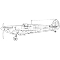 Picture of Spitfire MK1 Line Drawing 2896