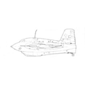 Picture of Messerschmitt ME 163 Line Drawing 2907