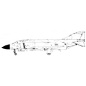 Picture of Phantom F4K F4M Line Drawing 2922