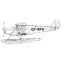 Picture of De Havilland 87A Hornet Moth Line Drawing 2930