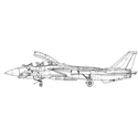Picture of F-14 Tomcat Line Drawing 2955
