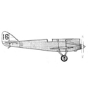 Picture of De Havilland 71 Tiger Moth Line Drawing 2959