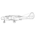 Picture of P61 Black Widow Line Drawing 3021
