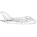 Picture of De Havilland 108 Swallow Line Drawing 3024