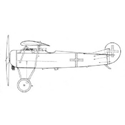 Picture of Fokker DVIII Line Drawing 3027