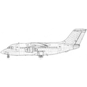 Picture of BAE 146 Line Drawing 3037