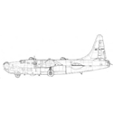 Picture of PB4Y Privateer Line Drawing 3038