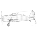 Picture of F6F-3/5 Hellcat Line Drawing 3045