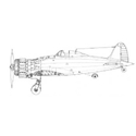 Picture of Macchi MC 200 Line Drawing 3054