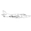 Picture of Sea Harrier Line Drawing 3057