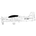 Picture of Embraer MB-312 Line Drawing 3062