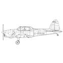 Picture of De Havilland Chipmunk Line Drawing 3063