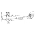 Picture of De Havilland 82 Tiger Moth Line Drawing 3066