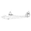 Picture of De Havilland 52 Glider Line Drawing 3077