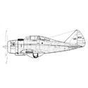 Picture of Seversky SEV-S2 (P35) Line Drawing 3088