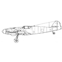 Picture of Messerschmitt Bf 109G Line Drawing 3096