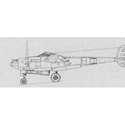 Picture of Lockheed P38 Lightning Line Drawing 3107