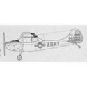Picture of Cessna 0-1A Bird Dog Line Drawing 3109