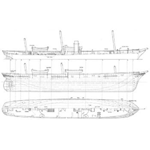 Picture of Alabama CSS MM1027 Static Sail Plan